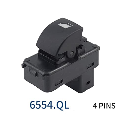 Bouton de commande lève-vitre pour rouler confort en Peugeot 207 et C4 - 2