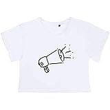 Top corto de manga corta Azeeda Grande \'Megáfono\' Top Corto de algodón para Adulto (CO00052460)