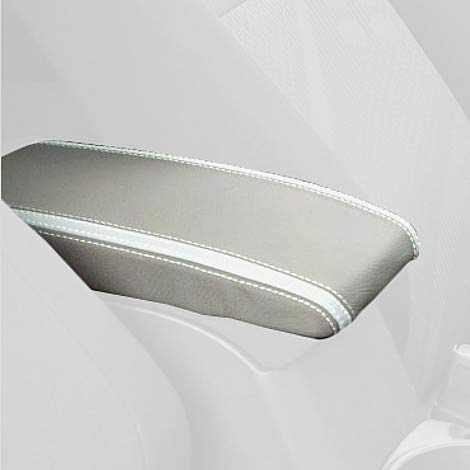 RedlineGoods armrest Cover Compatible with Scion tC 2011-16. Tailor Made - not Universal. Genuine top-Grade Italian Black Suede (Alcantara) with Silver Thread