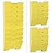 Wallniture Lisbon 10-Tier Metal Wall File Holder Organizer for Organization and Storage, Yellow Office Decor and Magazine Holder