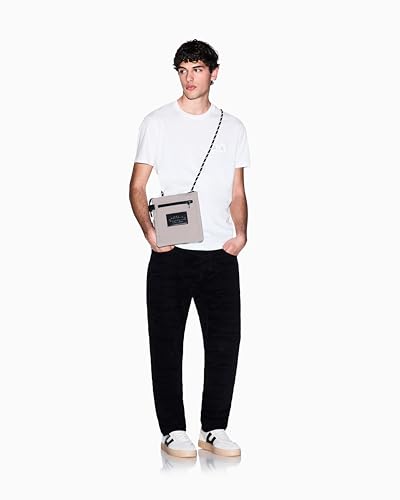 T-shirt Armani Exchange Homme noir et dore haut de gamme avec patch logo