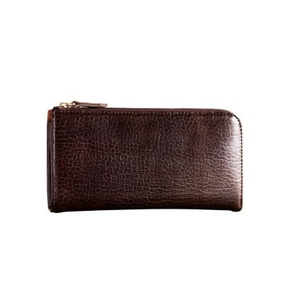 (本革 長財布)薄型L字ファスナー アニリンレザー(タンニン鞣し牛革)(aw-05tw-CHO)