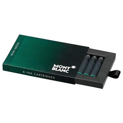Montblanc 106274 Cartuchos de tinta de alta calidad Irish Green – Lujosas recargas para pluma, 8 x paquete