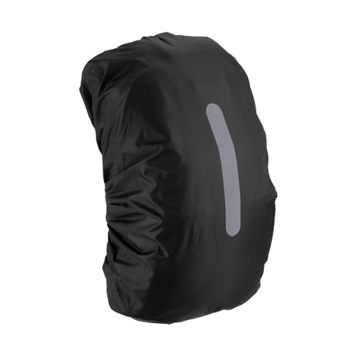 M METERXITY Backpack Rain Cover - Waterproof Lightweight Cover with Vertical Reflective Strap, Apply to Cycling/Hiking/Mountain Climbing (30-40L, S, Black)