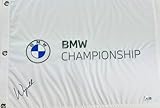 WYNDHAM CLARK SIGNED 2023 BMW CHAMPIONSHIP GOLF PIN FLAG U.S. OPEN AUTOGRAPH BECKETT K40