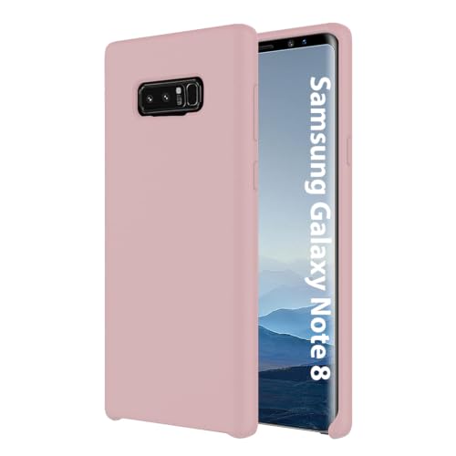 Image of LIRAMARK Liquid Silicone Soft Back Cover Case for Samsung Galaxy Note 8 (Pink)