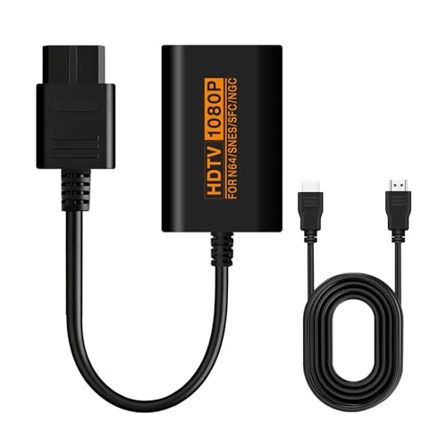 Adattatore da N64 a HDMI, adattatore HDMI 1080P, convertitore audio video, compatibile con console N64/SNES/SFC/NGC