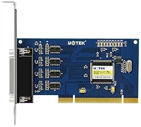 UOTEK Industrial 4-Port PCI to RS232 High-Speed Multi-Serial Card Computer Serial Extension Card with Serial Cable 9-pin Com Port,Provide 4 RS232 Serial Ports,UT-754.