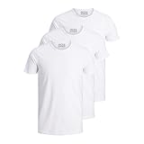 JACK & JONES 3er Pack Herren T-Shirt Basic mit Rundhals einfarbig Slim Fit in...