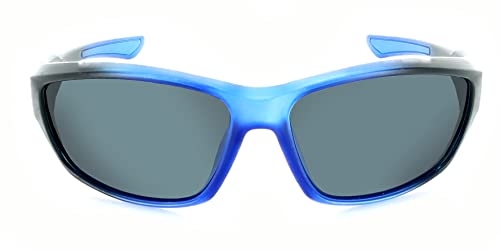 Optic Nerve - 2022 Premium & Affordable Polarized Sport Sunglasses for Boys, Cowlick Edition with Black/Blue Frame/Smoke Lens2