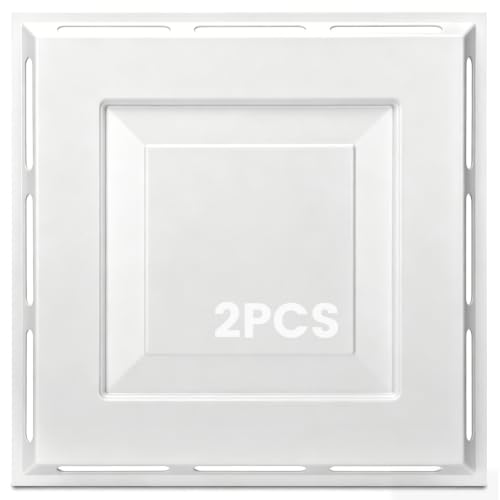 2-Pack 4-Way Ceiling Air Diverter 24"x24", Ceiling Vent Deflector for 2'x2' Drop Ceiling Vent, Commercial Air Vent Diverter for Offices, Classrooms, and Commercial Spaces, Tool-Free Installation by Qnemaei - Used condition - US$65.61