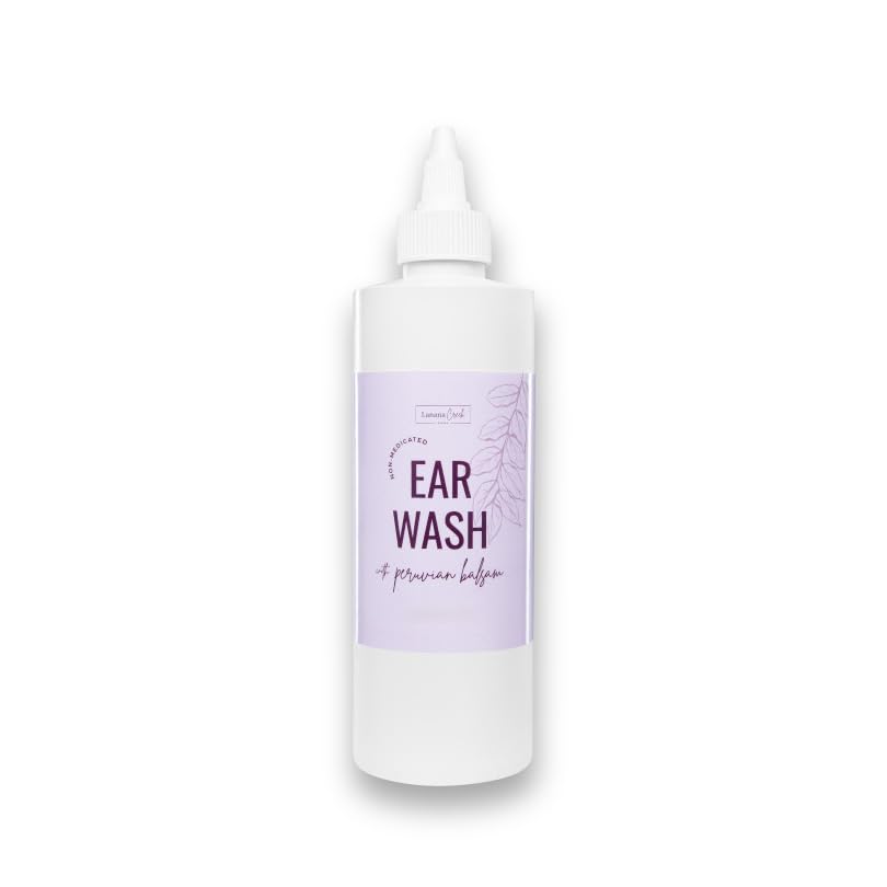 Lanana Creek Farms® Botanical Ear Wash 7.7 oz Squeeze Bottle with Squirt Nozzle | Gentle | Non-Medicated | Gentle on The Ears | Made in The USA