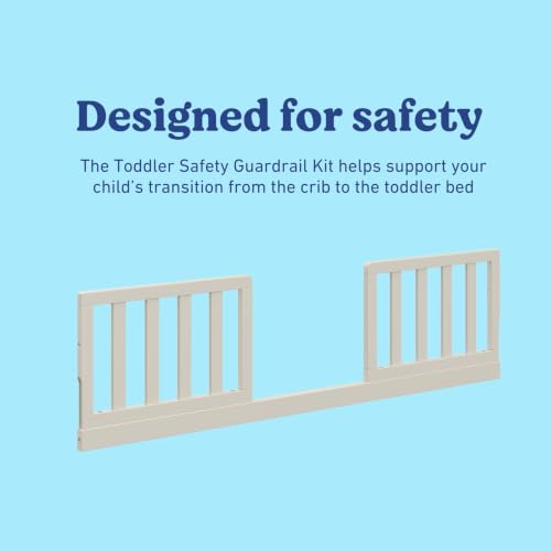 Image of Graco Storkcraft Toddler Safety Guardrail Kit with Slats - GREENGUARD Gold Certified, Converts Compatible Storkcraft Crib to Toddler Bed, Kit Includes 2 Toddler Guardrails (Frosted Oat)