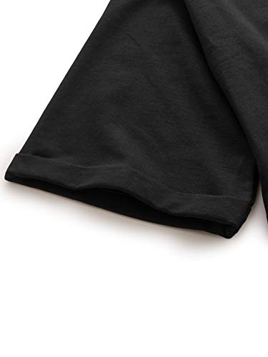 SweatyRocks Women's 3/4 Sleeve Mock Neck Basic Loose T-Shirt Elegant Top3