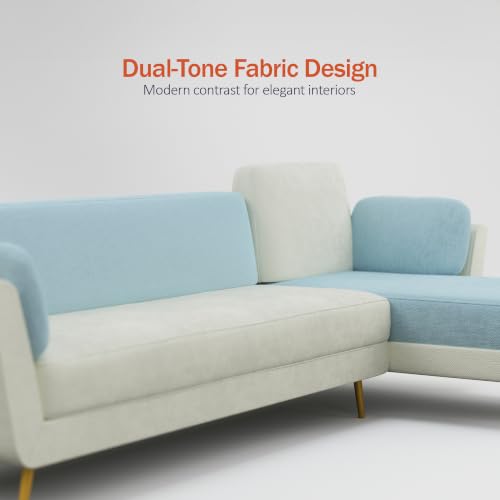 Image of Nuvola Premium Latex Fabric Sofa | 3, 4 & 5 Seater Options | 2 & 3-Toned Variants | Ultra-Soft Deep Seating Comfort | Modern Living Room Sofa | 3-Year Warranty