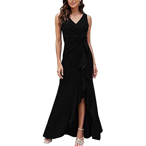 FQA Long Black Evening Gowns Cover