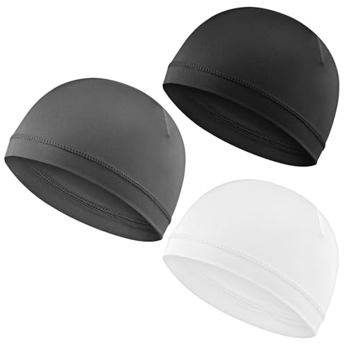 Image of WY LIGHTING LEVEL 3Pcs Skull Caps Soft Lightweight Beanie Hats Moisture Wicking Stretchy Breathable Helmet Liner for Men