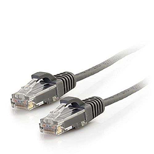 Legrand - C2G Cat6 Slim Ethernet Cable, Snagless Unshielded Cat6a Patch Cable, Gray Slim Network Patch Cable, 2 Foot Snagless UTP Ethernet Cable, 1 Count, C2G 01087