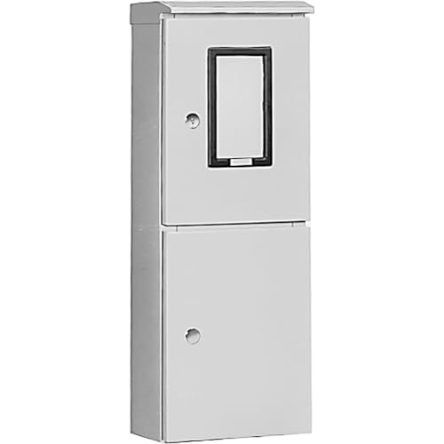 日東工業 【SOMS-B】ステンレス引込計器盤キャビネット 屋根付・2段扉 300×800×200mm ライトベージュ SOMS-11B