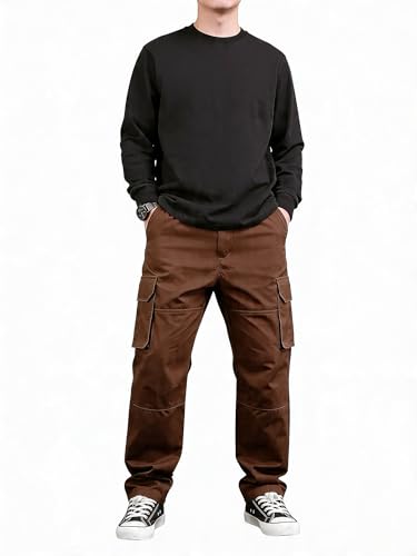 Image of Lymio Cargo for Men | Cotton Cargo Pant | Drawstring Waist Pant (Also Available in Plus Sizes) (46-49)