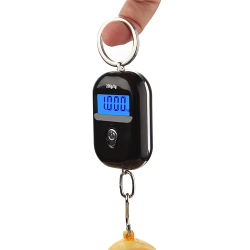 5pcs Portable Mini Digital LCD Travel Scale - 25kg Hanging Hook Weight Measurement for Luggage, Baggage, Fishing, and Home Use