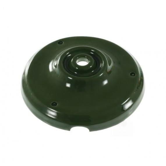 Rosace Plafond Porcelaine Verte Vintage : Fixation Unique avec Passage de Câble - Alliant Esthétique et Fonctionnalité