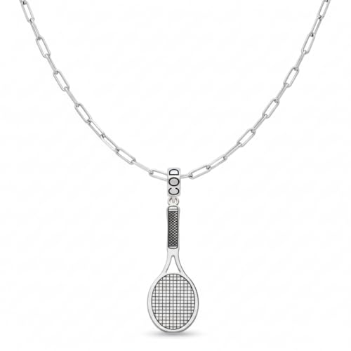 CODEONE Pendentif ATP Tour | Acier inoxydable | Design artisanal sportif | Pendentif tennis raquette | Coffret cadeau, Mediano, Métal, Pas de gemme