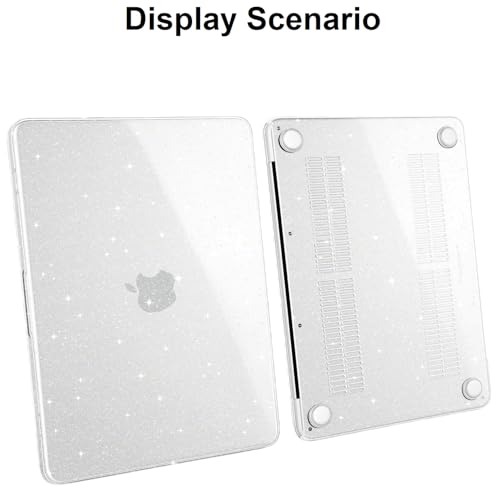 Image of Midkart Compatible with MacBook Neo Case 13 inch 2026 Release Model A3404 with A18 Pro Chip Hard Shell Case Cover with Keyguard and Dustplugs, Transparent Glitter