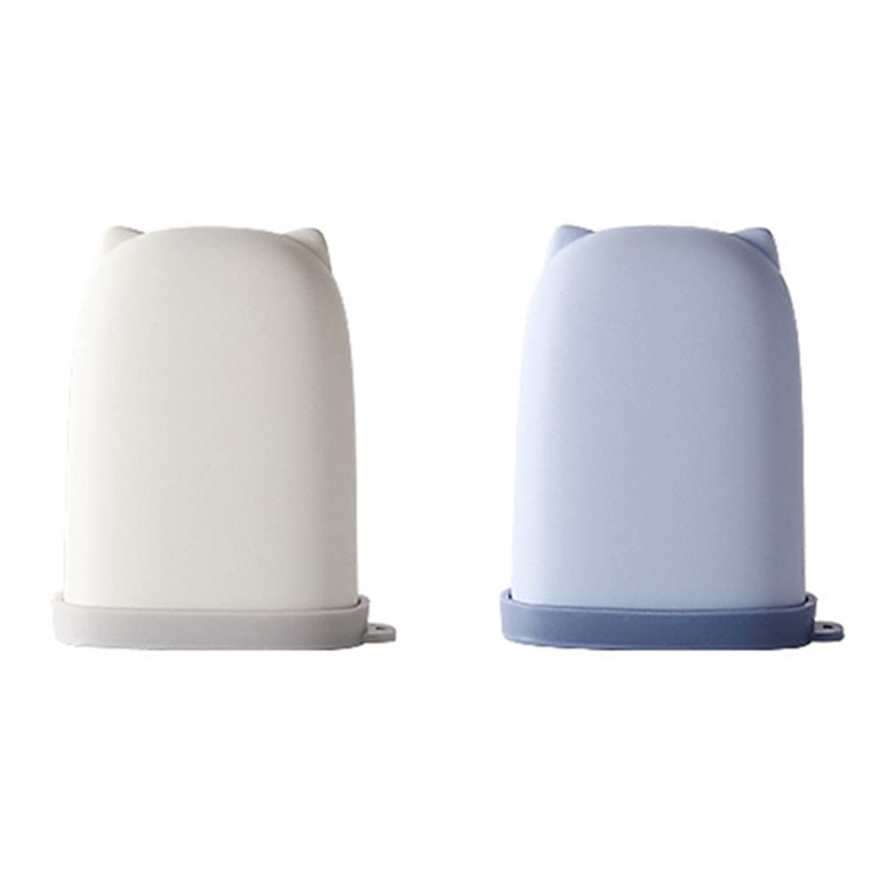 IKAAR 2-Pack Soap Dish Travel Soap Box Soap Container Silicone Soap Holder Portable Small Soap Box Sealed and Leak-proof