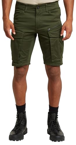 G STAR Para Hombre Shorts Rovic Zip Regular, Verde (dk Bronze Green D26214 5126 6059), 26
