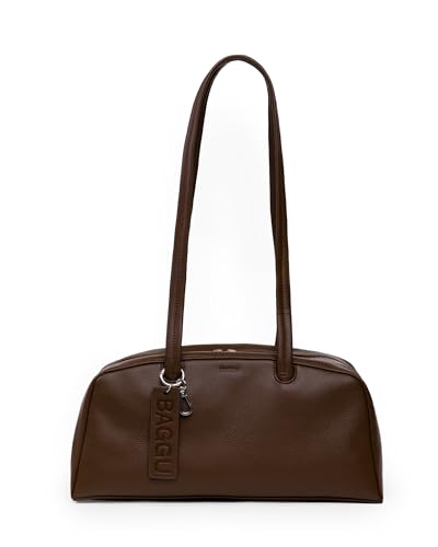 BAGGU Recycled Leather Bowler Bag - Brown