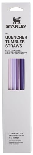 Stanley Reusable Quencher Straws | 4-Pack of BPA-Free, Reusable Straws for Clean Drinking | Perfect for Stanley's 30oz Tumblers | Purple