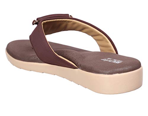 Image of HEALTH FIT Womens Black-Red Extra Soft Ortho Care Diabetic & Orthopedic Slippers / /Doctor Chappal & Flip Flop Footwear with Arch Support