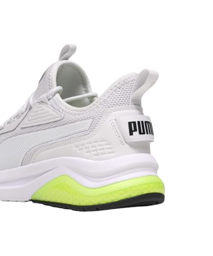 Image of PUMA , Unisex-Adult, Amplifier, Feather Gray-White-Black-Lemon Sherbert, Sneaker, 6UK, (39686719)