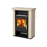 THORMA Kaminofen | BORGHOLM black/TOP Keramik | Cappuccino | 7 kW