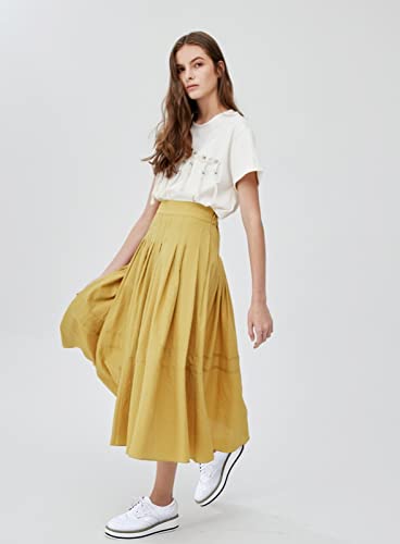 image for DADAWEN Women's Platform Lace-Up Wingtips Square Toe Oxfords Shoe Whit