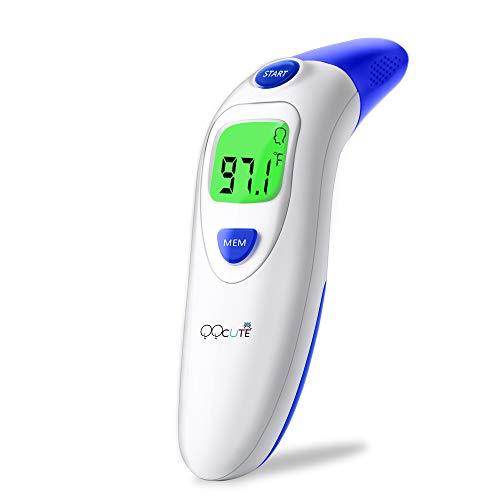 QQCute Baby Forehead Thermometer with Ear Function More Accurate Digital Infrared Medical Fever Body Basal Thermometers Suitable for Infant Kid Adult