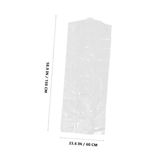 STOBAZA 30Pcs Reusable Clear Garment Bags for Hanging Clothes Lightweight Transparent Covers for Dresses Suits Coats and Jackets Storage for Home and Travel2