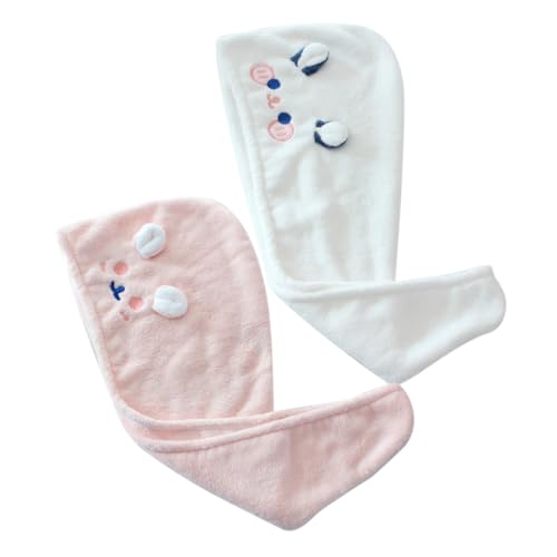 FOMIYES 2 Pçs Touca De Cabelo Seco Toalhas Absorventes Toalhas De Rosto Absorvente Toalha De Secagem