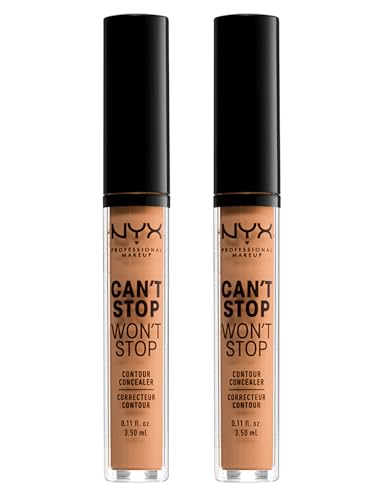 NYX Professional Makeup Concealer Can't Stop Won't Stop Farbton 10.3 Neutral Buff Flüssig Mehrzweckflüssigkeit Langer Halt 24h Waterproof Ultra pigmentiert korrigiert Skulpturen und Aufhellung - 2