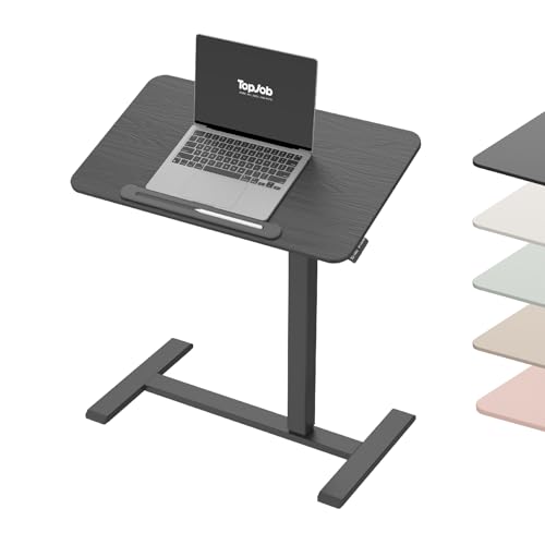 Image of TopJob AnyDesk Nest Pro Sit Standing Desk, Portable Folding Stand Desk with Hidden Wheels, Computer Workstations, Home Use, Couch Side Table, Bedside Table, Kitchen Prep Table, Cordless (Black)