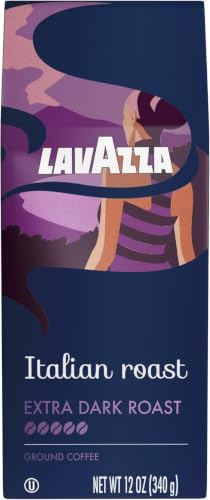 Image of Lavazza Italian Roast Ground Coffee 12oz Bag, Extra Dark Roast - Package May Vary (Pack of 6)