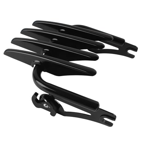 H RUO Stealth Gepäckträger, schwarz, Abnehmbarer Gepäckträger, kompatibel mit Harley Davidson Street Glide Road Glide Road King Electra Glide Ultra Limited 2009–2024