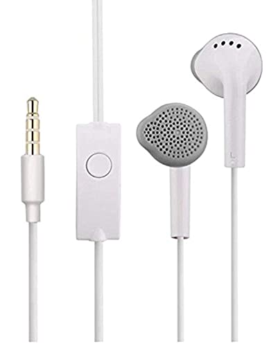 Image of MB Star Wired 3.5MM Jack Earphones Compatible for All Samsung Smartphones and 3.5MM Jack Supported Mobile Phone with Mic | Pure Bass Sound | One Button Multi-Function | Comfort Fit | Pack of 2 | White