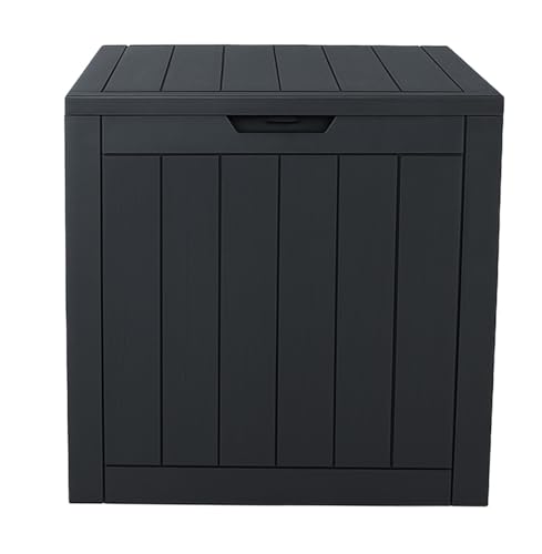 Ondis24 City Cube, Kunststoff Box - Abschließbare Poolbox, Paketbox, Gartenbox Wasserdicht, 110L, Anthrazit, 55x43x53cm Außenmaß, 75Kg Gewichtsbelastbarkeit. Ideal für Wohnungs- & Gartenbesitzer
