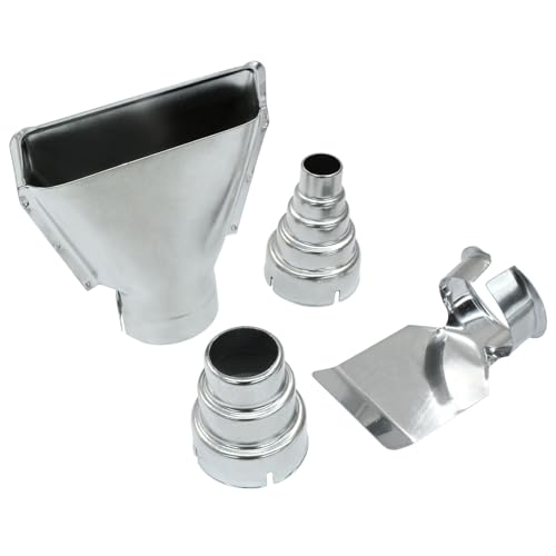 PHITUODA 4Pcs Heat Gun Kit Stainless Steel Heat Gun Nozzle Kit Heat Gun Nozzle Attachments for Hot Air Soldering Station Nozzle Tool, Style 1