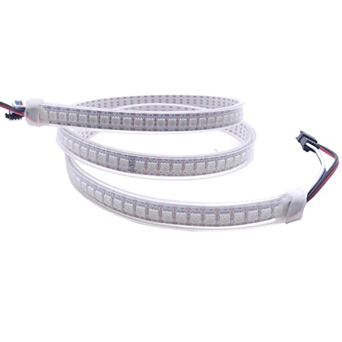 Image of DC 5V WS2813 Led Strip Light Dual Signal Individually Addressable 5m 30 LEDs WS2812B Updated Black White PCB (White PCB IP67, 1M 144LED /M)