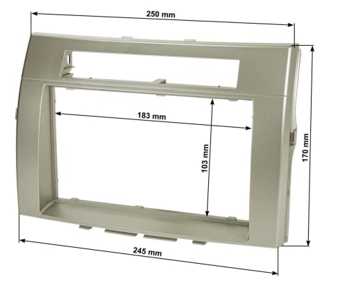 Kit Montage Autoradio 1 DIN 2 DIN avec Vide Poche pour Toyota Corolla Verso