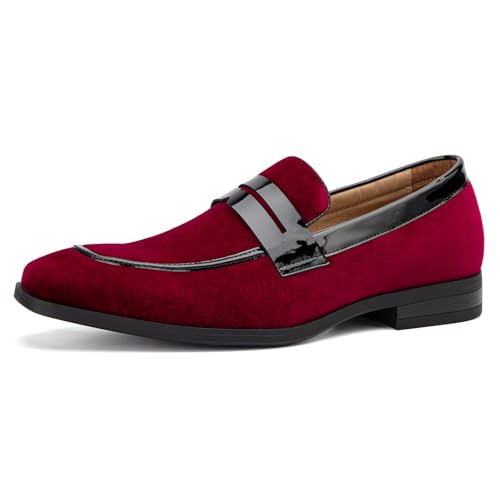 Image of JITAI Mens Velvet Loafers Dress Shoes Loafers for Men Tuxedo Suit Shoes