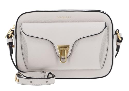 Bolso bandolera Coccinelle Beat Soft blanco de piel estilo camera bag mini